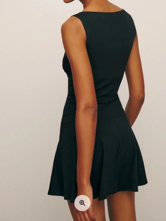 Reformation Mayve organic-cotton minidress black sz M - Picture 3 of 9